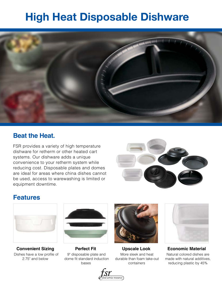 fsr high heat disposable dishware 8.5x11 flyer